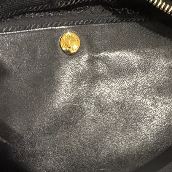 Prada Black Nylon Shoulder Bag with Gold Hardware - Picture 8 of 12